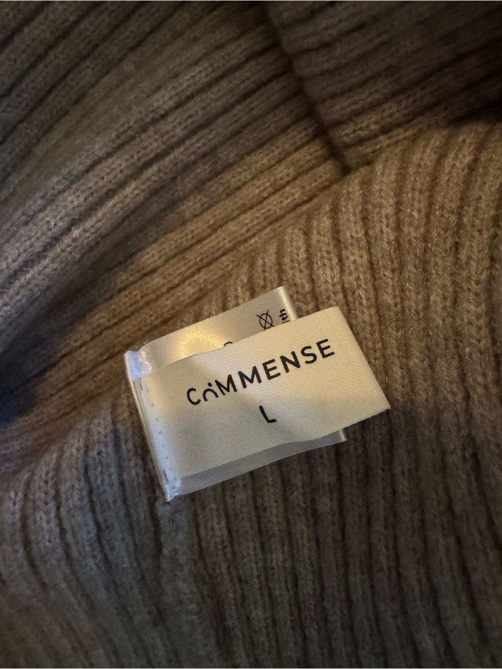 Commense Light Gray Ribbed Button Cardigan - Picture 4 of 4